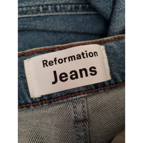 Reformation High Rise Skinny Jeans in Rhine Wash Size 26 (d - Picture 2 of 7